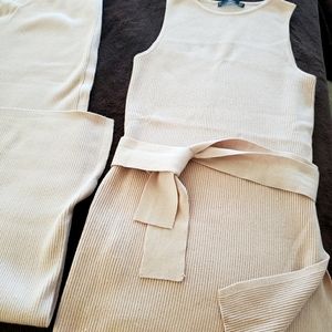 MNG Mango sweater knit pant set Sz M